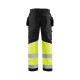 Pantalon haute-visibilité stretch poches coloris  15581811 noir-jaune fluo