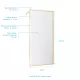 Paroi de douche verre ondulé 6 mm - 90x200 cm - cadre et bras aluminium or brossé Aurlane - FAC1035 