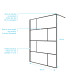 Paroi de douche serigraphie brique 140x195cm - verre anti-calcaire 8mm - profilé noir mat Aurlane - FAC1026 