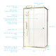 Cabine de douche 110x80x200/230 cm - receveur bas - fonds blancs et profilés or brossé - sunny Aurlane - CAB283 