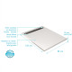 Receveur blanc effet granite en résine epoxy - 80x120x3 cm + grille linéaire chrome Aurlane - PACR280 