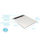 Receveur blanc effet granite en résine epoxy 80x120x3 cm + grille linéaire noire Aurlane - PACR281 