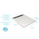 Receveur blanc effet granite en résine epoxy 90x120x3 cm + grille linéaire gun metal Aurlane - PACR288 