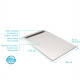Receveur blanc effet granite en résine epoxy - 80x140x3 cm + grille linéaire chrome Aurlane - PACR290 