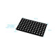 Grille perforée en inox noir mat pour receveur - 20.15x12.3x0.55cm - rock 2 grid drill 