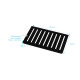 Grille rainurée en inox noir mat pour receveur - 20.15x12.3x0.55cm - rock 2 grid line 