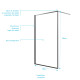 Paroi de douche 120x200 cm - cadre et bras en aluminium finition gun metal - verre trempé 6 mm Aurlane - FAC985 