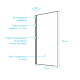 Pare baignoire rabattable 75x130 cm - aluminium gun metal et verre trempé 4 mm Aurlane - FAC986 