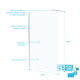 Lot de 5 parois de douche 120x195 cm en verre trempé 5 mm - profilés et bras chromés Aurlane - PACF467 
