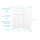 Pack 2 panneaux muraux en aluminium blanc 120x210 cm + profilés finition et angle chrome Aurlane - PACP301 