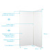 Pack 2 panneaux muraux en aluminium blanc 90x210 cm + profilés finition et angle or doré brossé 