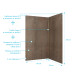 Pack 2 panneaux muraux pierre wood stone 120+90x210 cm + profilés finition et angle or brossé Aurlane - PACP311 