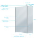 Pack paroi de douche et volet pivotant 100+40x200cm - verre fumé bleu nuit + barre fixation chrome Aurlane - PACF458 