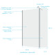 Pack paroi de douche et volet pivotant 100+40x200 cm - verre transparent - barre de fixation chrome 