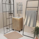 Meuble de salle de bains 50 cm décor chêne naturel à portes - vasque céramique et miroir Aurlane - PACM778