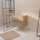 Meuble de salle de bains 60 cm à tiroirs avec plan finition chêne naturel - timber Aurlane - PACM767