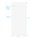Panneau mural finition aluminium blanc 80 x 210 cm - wall'it blanc Aurlane - FAC1039 