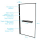 Pare baignoire rabattable 75x130 cm en verre trempé - porte-serviette et etagère noir mat Aurlane - FAC1012 