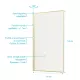 Pare baignoire rabattable 80x140cm - profilé or doré brossé - verre trempé ondulé 5mm Aurlane - FAC1038 
