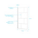 Pare baignoire rabattable 80x140cm - sérigraphie briques blanches - verre trempé 4mm Aurlane - FAC1028 