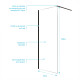 Paroi de douche 80x200cm en verre trempé transparent 8mm anticalcaire - profilé noir mat - lina Aurlane - FAC1029 
