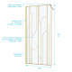 Paroi de douche à l'italienne 90x195cm sérigraphie art déco arrondie - or brossé - gatsby Aurlane - FAC1017 