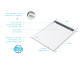 Receveur en acrylique blanc 90x120x4 cm + grilles linéaires chrome et gun metal - whiteness ii Aurlane - PACR181 