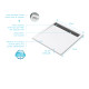 Receveur en acrylique blanc 80x80x4 cm + grilles linéaires chrome et gun metal - whiteness ii Aurlane - PACR177 