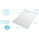 Receveur en acrylique blanc 90x140x5 cm + grilles linéaires chrome et blanche - whiteness ii 