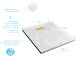 Pack receveur blanc effet pierre 80x100 cm et grille décor perforée or doré brossé - rock 2 Aurlane - PACR205 