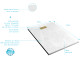 Pack receveur blanc effet pierre 80x120 cm et grille décor linéaire or doré brossé - rock 2 