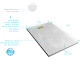 Pack receveur blanc effet pierre 90x120 cm et grille décor linéaire or doré brossé - rock 2 