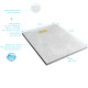 Pack receveur blanc effet pierre 90x120 cm et grille décor perforée or doré brossé - rock 2 