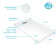 Pack receveur blanc effet pierre 80x140 cm et grille décor linéaire en inox - rock 2 Aurlane - PACR233 