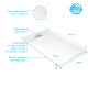 Pack receveur blanc effet pierre 80x140 cm et grille décor perforée en inox - rock 2 Aurlane - PACR232 