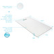 Pack receveur blanc effet pierre 90x160 cm et grille décor linéaire en inox Aurlane - PACR303 