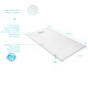 Pack receveur blanc effet pierre 90x160 cm et grille décor linéaire or brossé Aurlane - PACR304 
