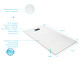 Pack receveur blanc effet pierre 90x160 cm et grille décor linéaire noire mate Aurlane - PACR305 