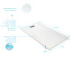 Pack receveur blanc effet pierre 90x160 cm et grille décor perforée en inox Aurlane - PACR300 