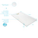 Pack receveur blanc effet pierre 90x160 cm et grille décor perforée or doré brossé Aurlane - PACR301 
