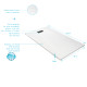Pack receveur blanc effet pierre 90x160 cm et grille décor perforée noire mate Aurlane - PACR302 