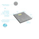 Pack receveur gris effet pierre 70x90 cm et grille décor linéaire or doré brossé - rock 2 Aurlane - PACR199 