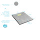 Pack receveur gris effet pierre 70x90 cm et grille décor perforée or doré brossé - rock 2 Aurlane - PACR214 