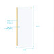 Paroi de retour 80x200 cm - finition or doré brossé - verre trempé 6 mm Aurlane - FAC981 