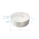 Vasque terrazzo gris - ø35cm x 12cm - ronde en ceramique blanc mat Aurlane - VAS062 