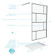 Pack paroi de douche 120x195 cm + receveur en acrylique blanc effet pierre 120x80 Aurlane - PACF095 
