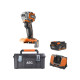 Pack aeg 18v - boulonneuse à chocs subcompact brushless 280 nm - batterie 4.0 ah - chargeur - caisse de rangement