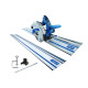Pack scheppach scie plongeante - 160mm - 1200w - pl55 - 2 rails de guidage - 1 serre-joint