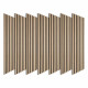 Lot de 7 revêtement muraux tasseaux bois 120x30x1 cm - pack lit 140 - 160 cm - lamelles chêne clair fond noir 2,52 m²