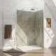 Pack de 2 Panneaux muraux pierre Wood Stone 90+120×210 cm avec profilés ANODISE BRILLANT - STONE’IT Aurlane - PACP246